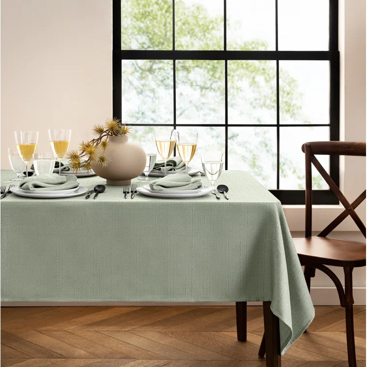 Latitude Run® Avo Solid Texture Water And Stain Resistant 52 x 52 Square Tablecloth