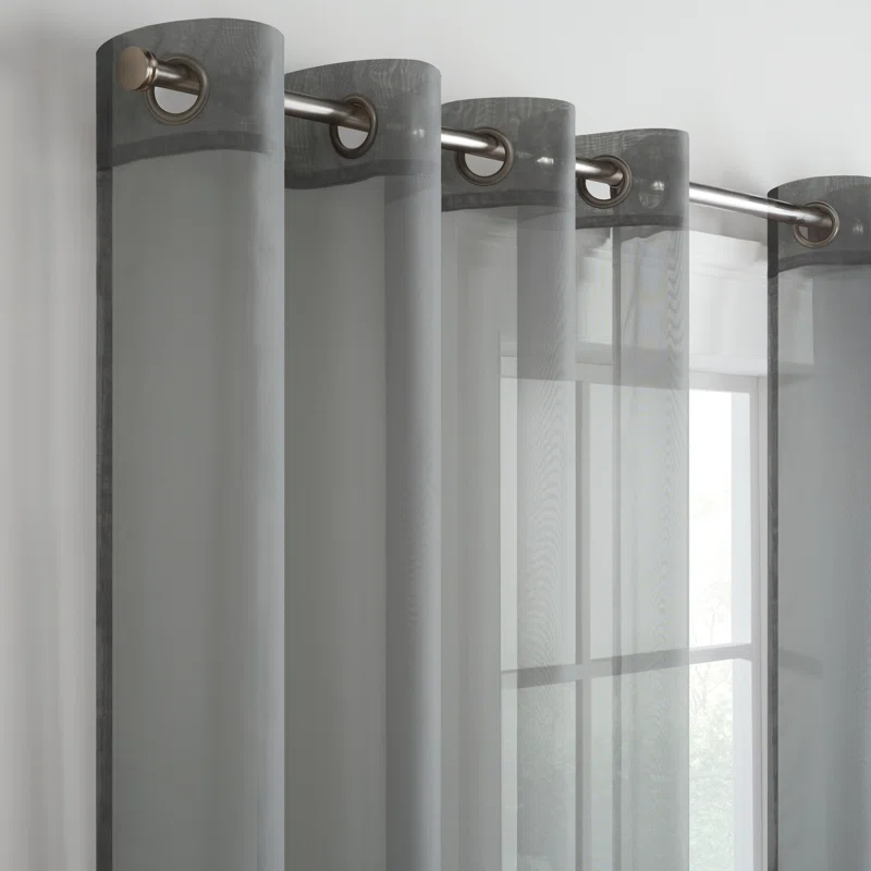 Eclipse Livia Sheer Voile Grommet Curtain Panel