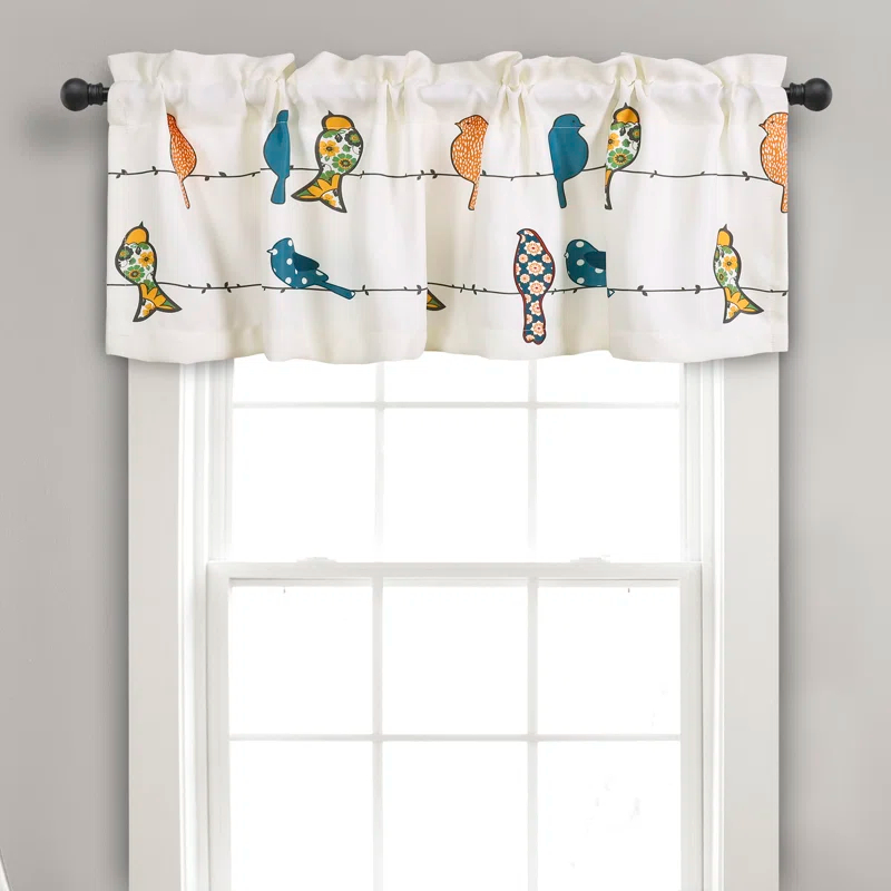 Torre & Tagus Rowley Birds Tailored 52'' W Window Valance