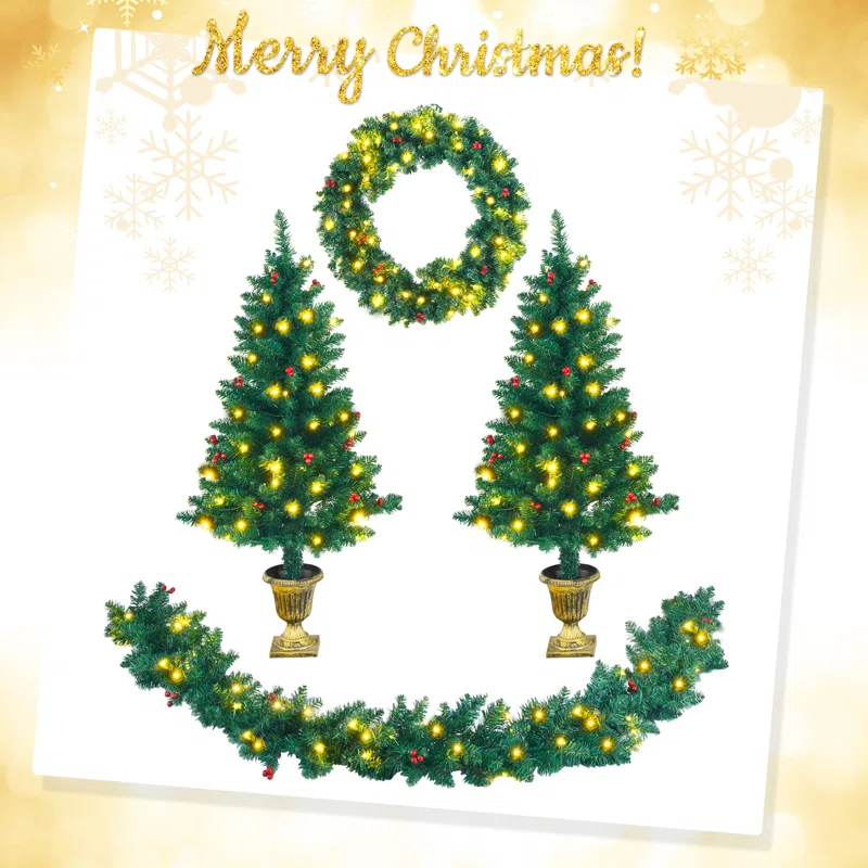 The Holiday Aisle® 4' Lighted Christmas Tree