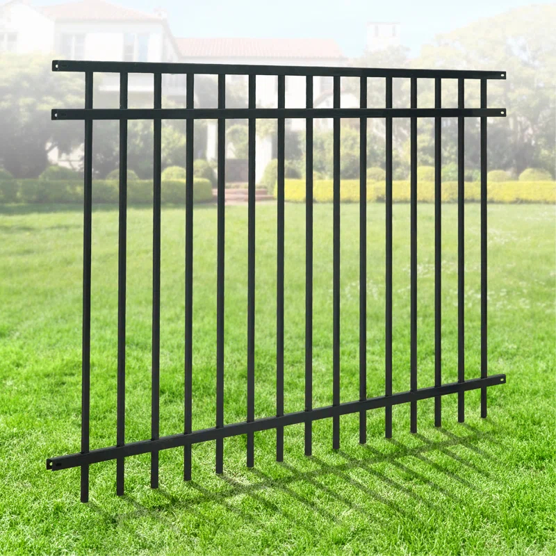 Fencer Wire Fencer Wire 4/ 5/ 6FT H X 6FT W Heavy Duty Flat Top Fence Barrier Panel, Anti-Rust Metal Fencing Panel