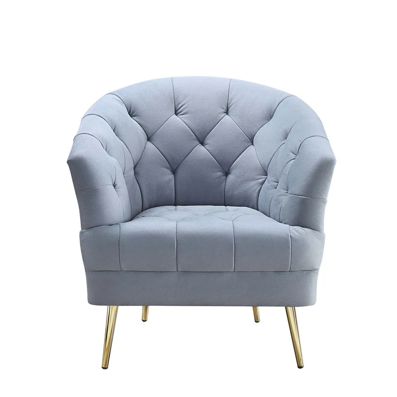 Everly Quinn Emilliano Velvet Barrel Chair