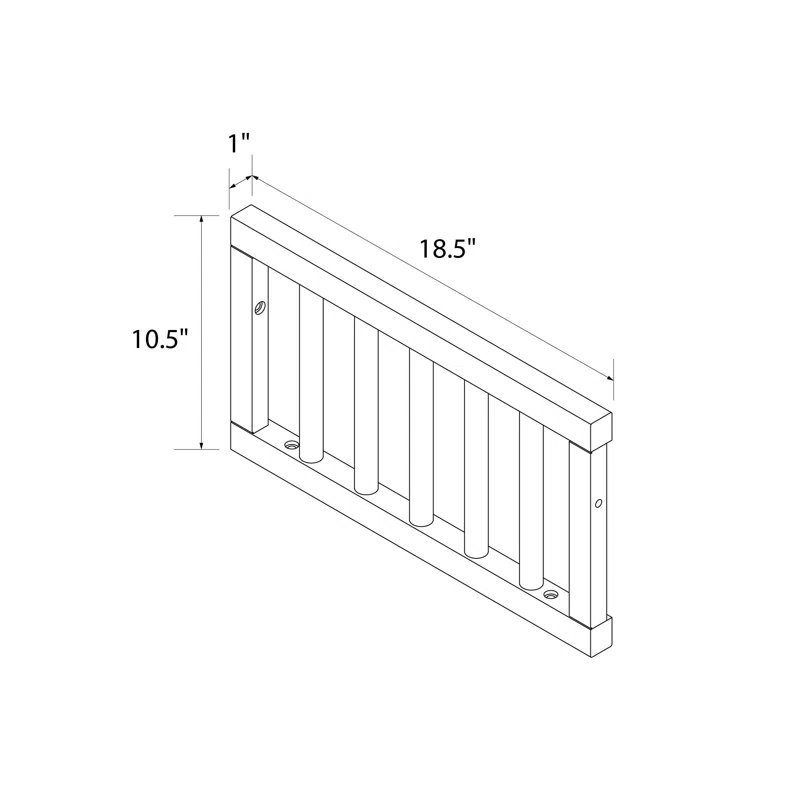 Little Seeds Little Seeds Aviary Toddler Rail with Spindles, White