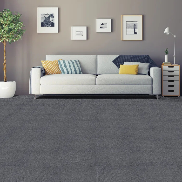 Achim Importing Co Nexus 12'' W x 12'' L Level Loop Adhesive, Peel & Stick Polyester Carpet Tile