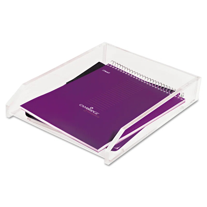 Kantek Kantek Clear Acrylic Single Letter Tray Plastic Stackable Paper Organizer