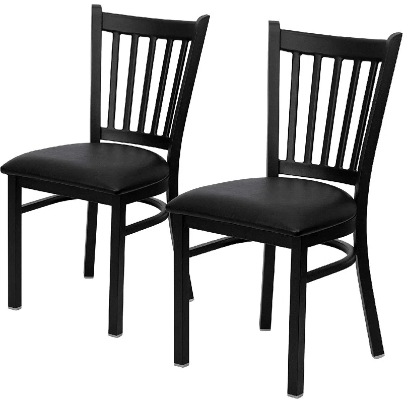 Hercules Prompton Modern Vertical Back Metal Restaurant Chairs by Flash Furniture (Set of 2)