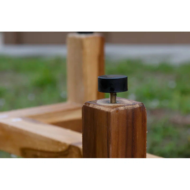 ZeaZu Rectangular Teak Shower Bench With Shelf