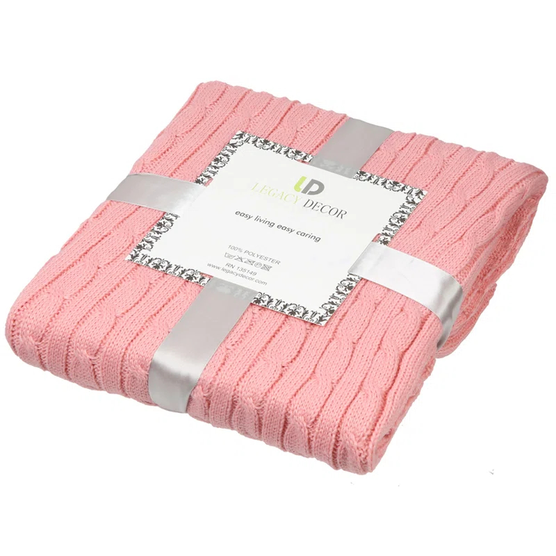 Legacy Decor Knitted Throw Blanket