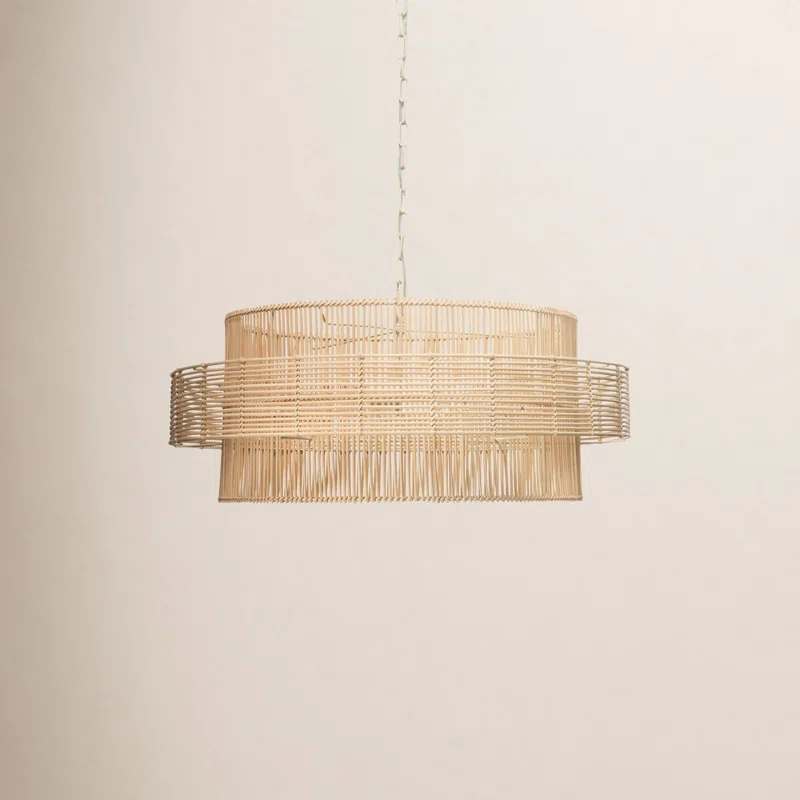 Gaia 2 Light Rattan Dimmable Pendant