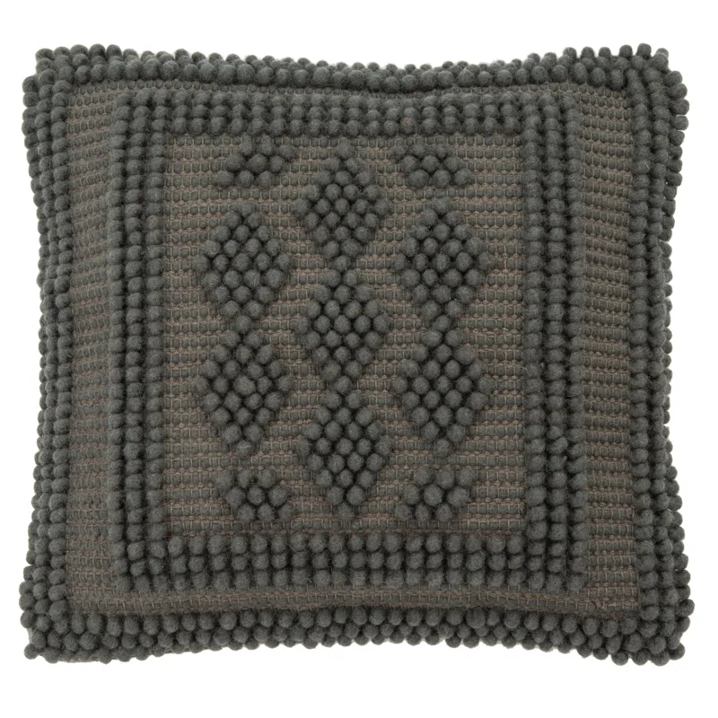 Safavieh Darvey Embroidered Wool Blend Reversible Throw Pillow