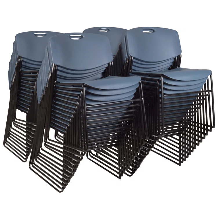 Regency Regency Zeng Ultra Compact Metal Frame Armless Stackable Chair (Set of 50)