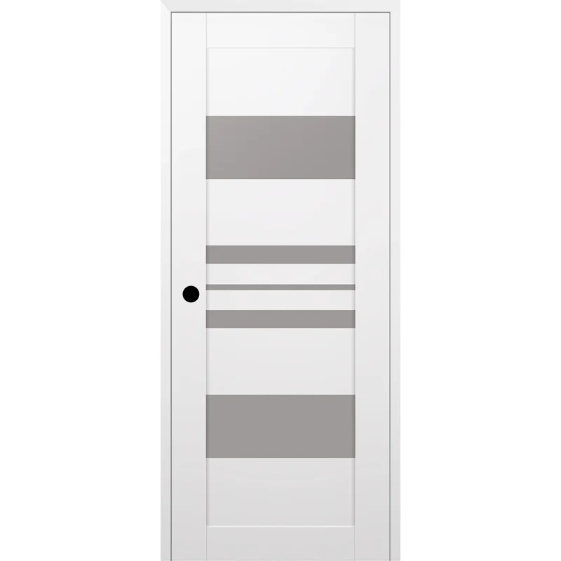 Belldinni Romi DIY-friendly Solid Manufactured Wood and Glass Prefinished Standard Single Prehung Door