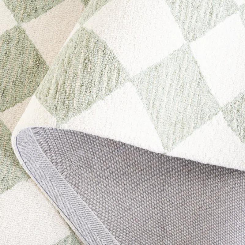 Safavieh Ebony Hand Tufted Wool Pile Checkered Rug
