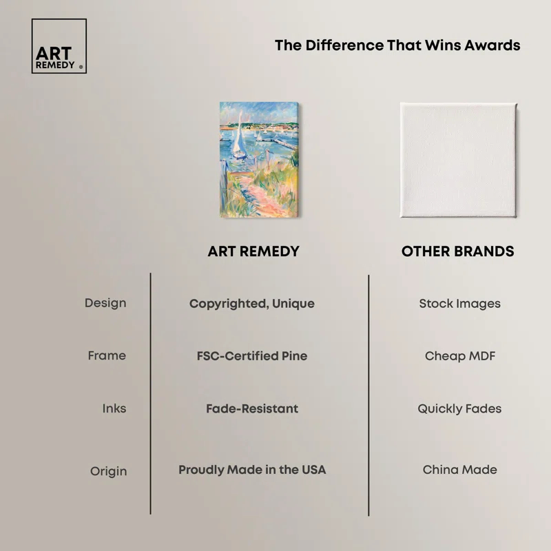 Art Remedy Sail Boasts Outside Canvas Vibrant Coastal Wall Art by Art Remedy