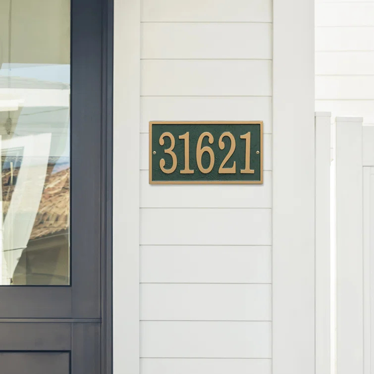 Whitehall Products Fast and Easy 1-Line Wall Number Plaque