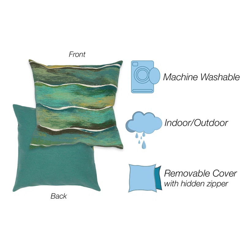 Liora Manne Visions IV Abstract Indoor/Outdoor Throw Pillow