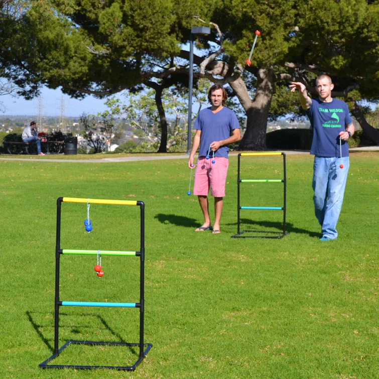 GoSports GoSports Indoor Outdoor Ladder Toss Game Set - Backyard Lawn Game - Rubber Bolos, Carrying Case and Score Trackers