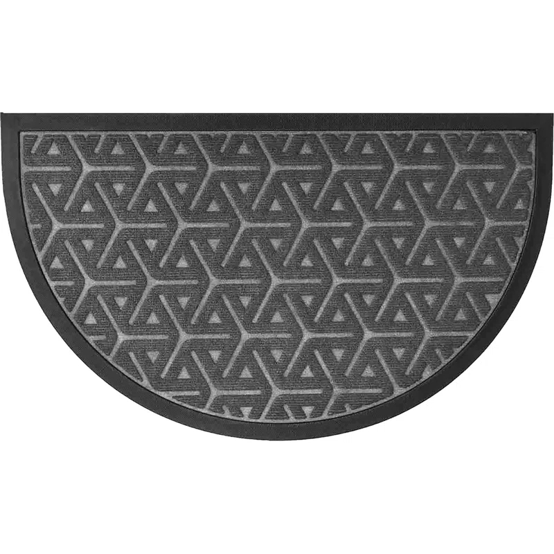 Evideco Outdoor Mat Wilson Half Round Front 30 in. x 18 in. Non-Slip Door Mat