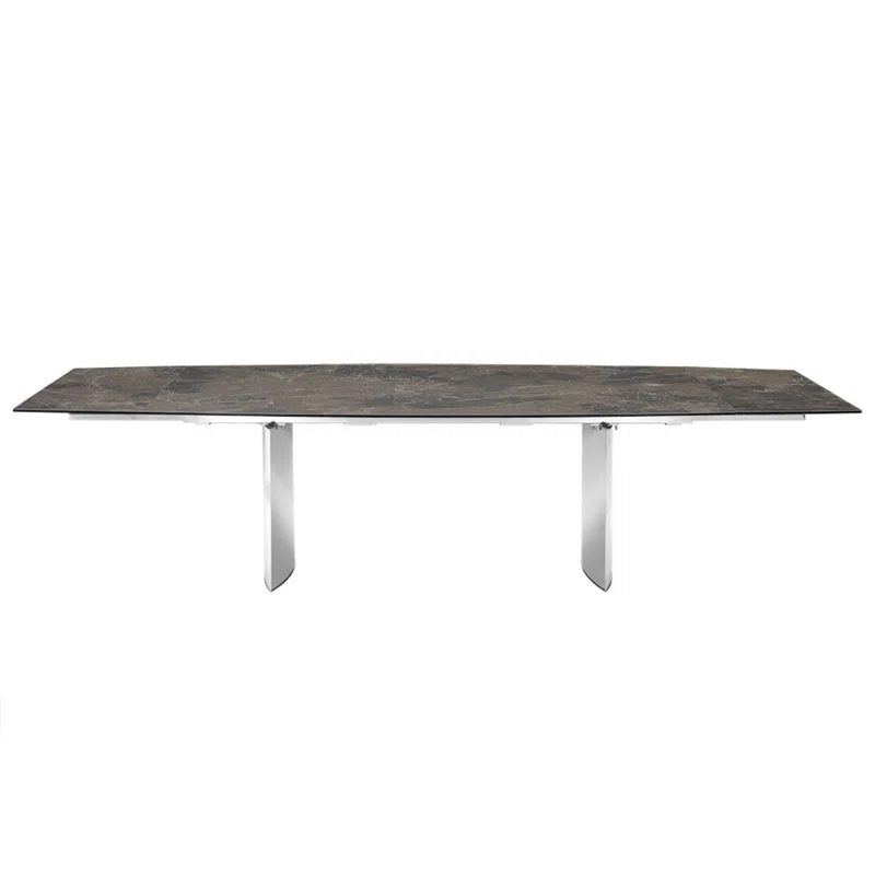 Casabianca Furniture Extendable Metal Base Dining Table
