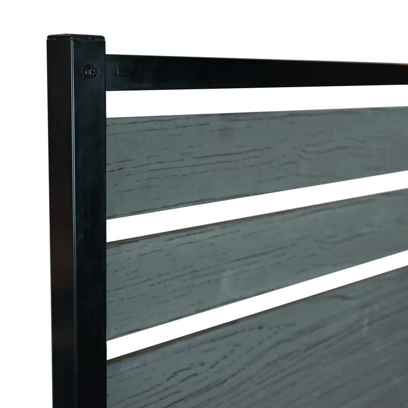 Enclo 48in H x 40in W (2 Panels) No Dig Enclo Vienna Charcoal Color Woodtek Privacy Screen, Outdoor Vinyl Privacy Fence Panel, Privacy Wall for Trash Cans & Air Conditioner Fence, Patio Privacy Screen, EC18018