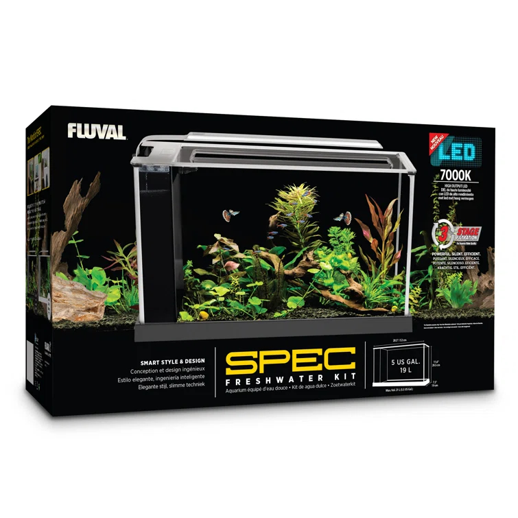 Fluval Fluval Spec V Aquarium Kit 5 Gal, White