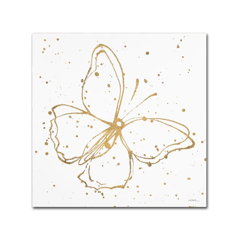 Trademark Fine Art Shirley Novak " Golden Wings I " by Shirley Novak