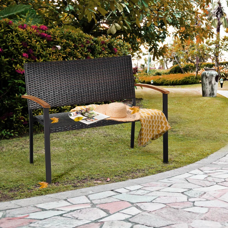 Red Barrel Studio® Alisanne Steel Outdoor Bench