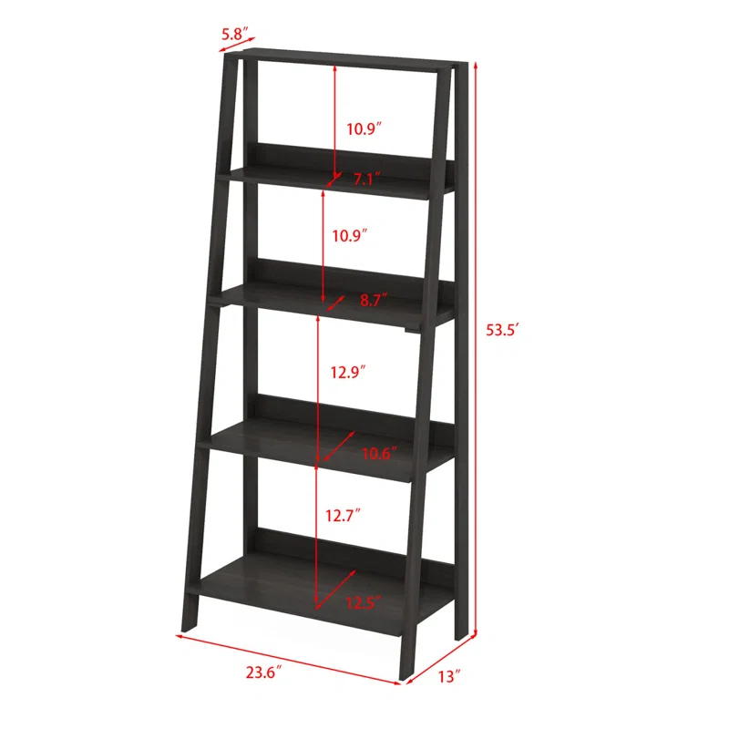 AKLOV 5-Tier Ladder Bookcase Display Shelf