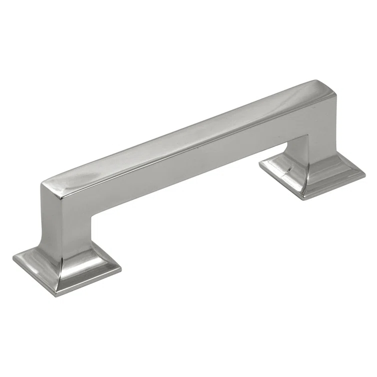 Hickory Hardware Studio Collection Handle Pull - 3-3/4" Center to Center Cabinet Pull Satin Nickel - Transitional Hardware for Drawers & Cabinets