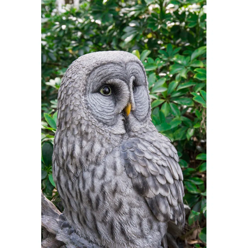 Hi-Line Gift Ltd. Owl on Stump Statue