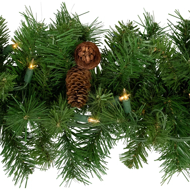 Northlight Seasonal Pre-Lit Dakota Red Pine Artificial Christmas Garland