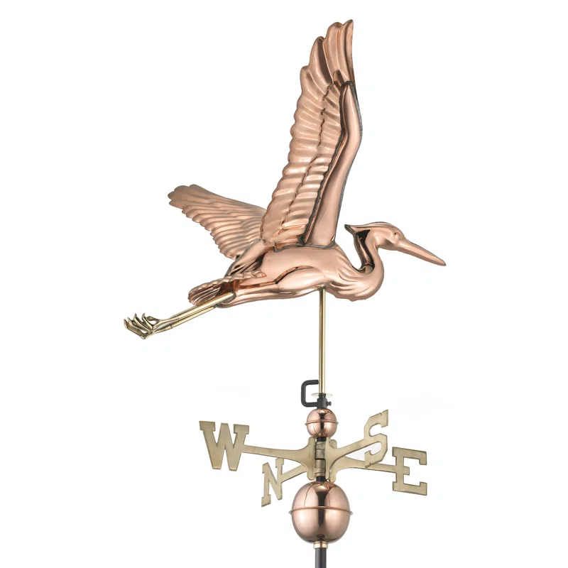 Good Directions Heron 38'' H Metal Animals Weathervane