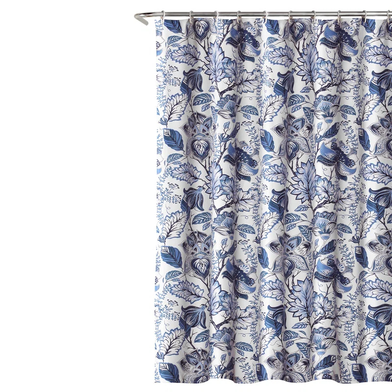 Lush Decor Cynthia Jacobean Floral Shower Curtain