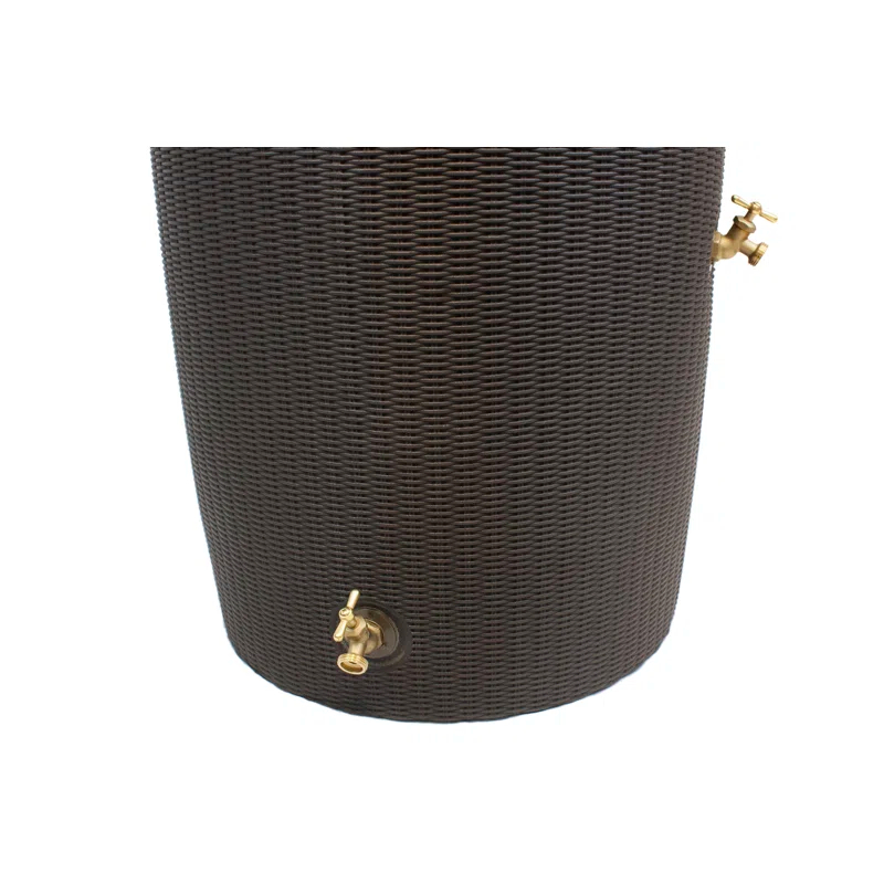 Good Ideas 50 Gallons Plastic Drainable Dual Overflow Planter Rain Barrel