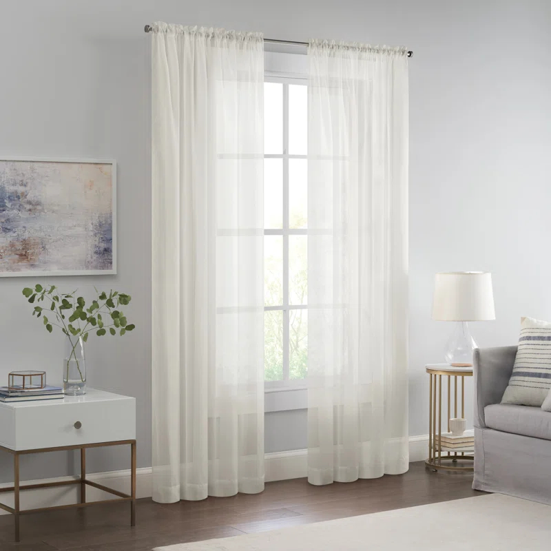 Eclipse Livia Sheer Voile Grommet Curtain Panel & Reviews | Wayfair