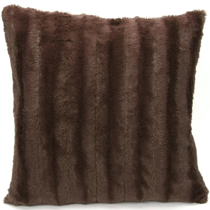 Cheer Collection Faux Fur Pillow Cover