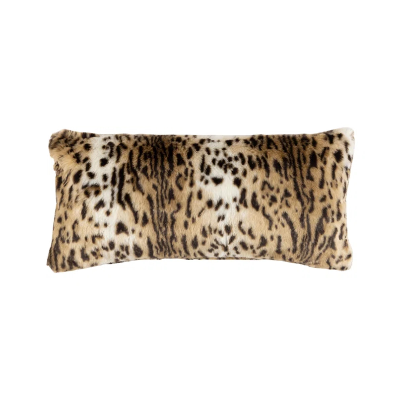 Lili Alessandra Leopard Appliqued Feather Throw Pillow