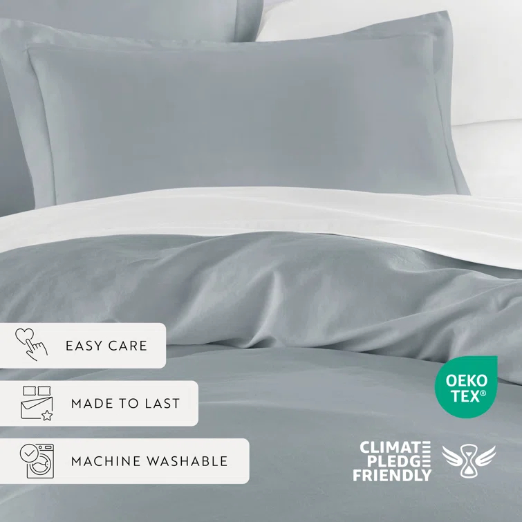 Becky Cameron Vintage Washed Long-Staple Sateen Cotton Duvet Cover Set