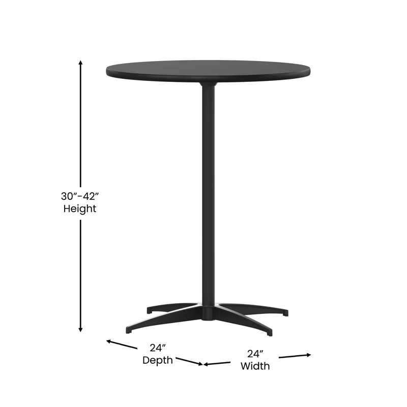 Flash Furniture Marrel Round Wood Cocktail Table with Columns by Flash Furniture