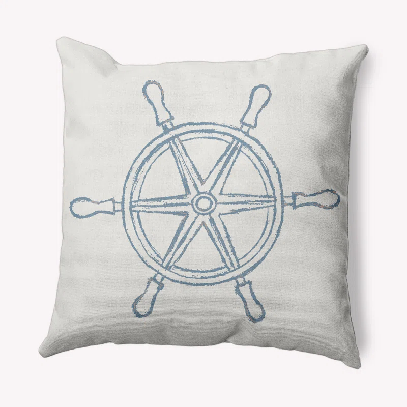 e by design Nantucket Geometric Reversible Throw Pillow