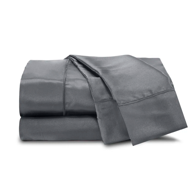 Seduction Martex Elegance Satin Silk Sheet Set Hotel Quality - Super Soft & Breathable Good For Hair & Skin
