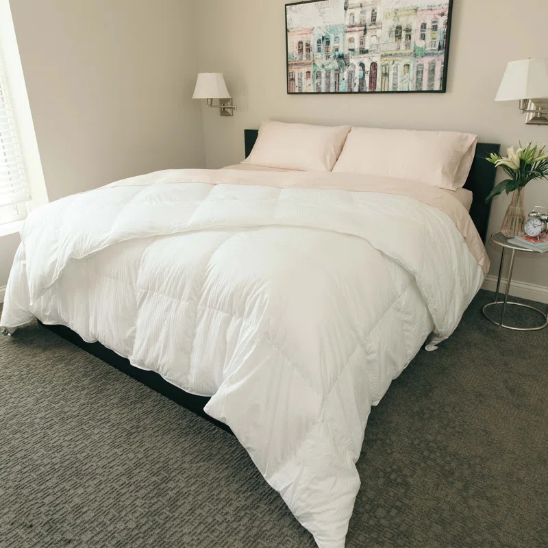 Downlite Colossal King Oversized 120" x 120" King Down Alternative Comforter - White Color