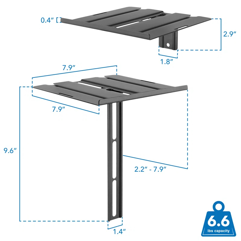 Mount-it Mount-It Floating Shelf for Wall Mounted TV & Streaming Devices | Dual Installation for Wall or TV