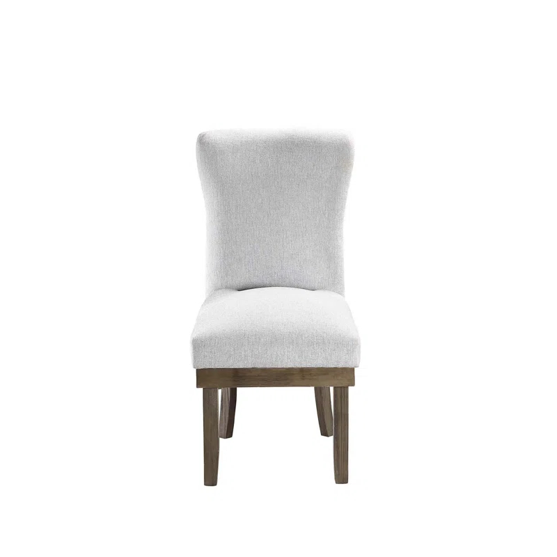 Landon Linen Upholstered Side Chair in Gray