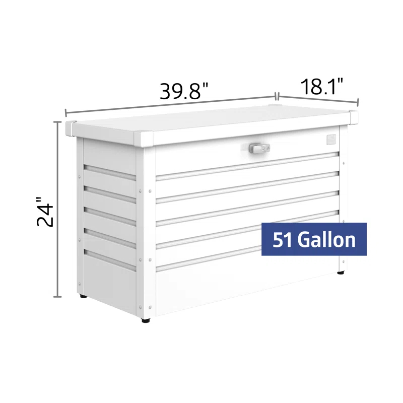 Biohort Biohort LeisureTime Water Resistant Metal Deck Box with Lock