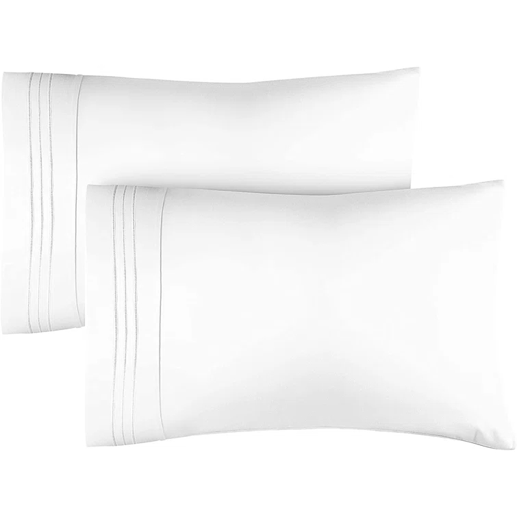 CGK Linens Hotel Quality Microfiber Pillowcase Covers (Set of 2)
