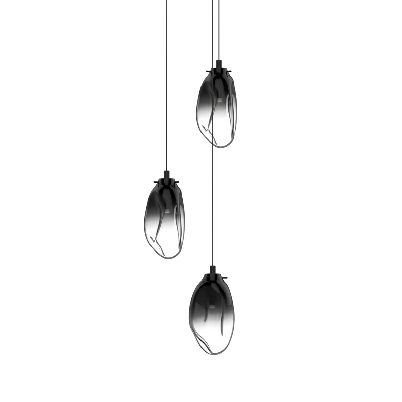 SONNEMAN Liquid 3 - Light Satin Black Cluster Pendant