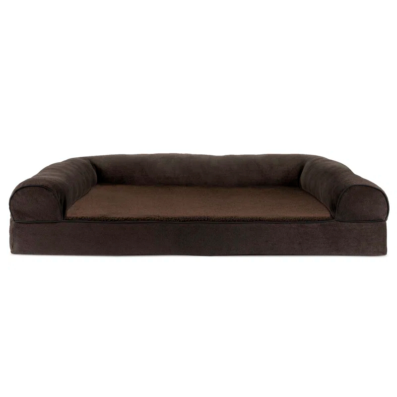 FurHaven Plush & Suede Orthopedic Sofa Dog Bed - Jumbo Plus, Almondine