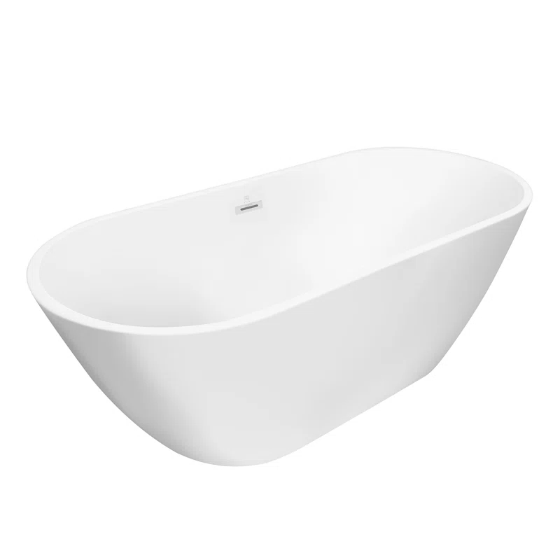 Staykiwi 67'' x 29'' Freestanding Soaking Plastic / Acrylic Bathtub JJCS04BT-67