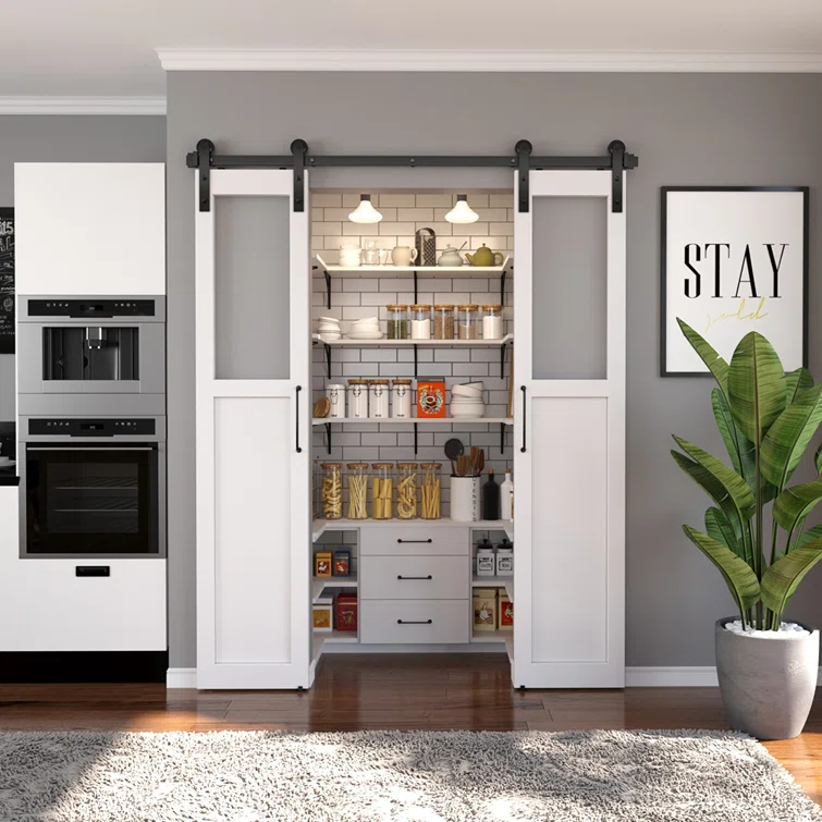 HERACLES Standard Double Door Barn Door Hardware Kit